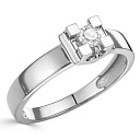 Кольцо из белого золота с бриллиантом