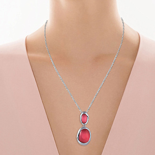 Подвеска из серебра с стеклами