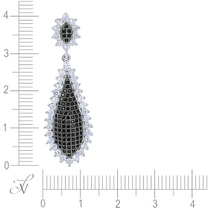 Подвеска из серебра с фианитом
