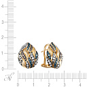 Серьги из желтого золота с бриллиантами