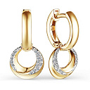 Серьги из желтого золота с бриллиантами