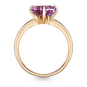 Кольцо из желтого золота с аметистом