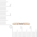 Кольцо из красного золота с фианитом
