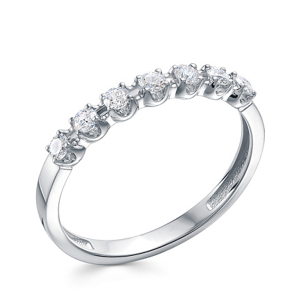 Кольцо из белого золота с бриллиантами