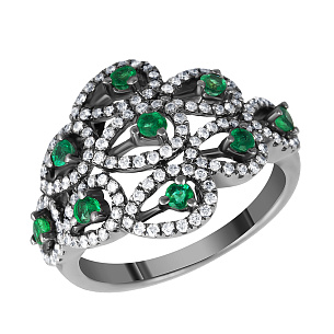 Кольцо из золота с изумрудом