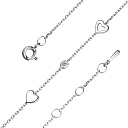 Браслет декоративный из серебра с фианитом