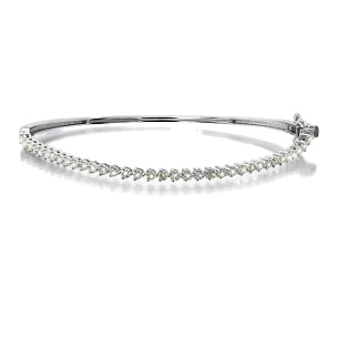 Браслет декоративный мужской из белого золота с бриллиантом