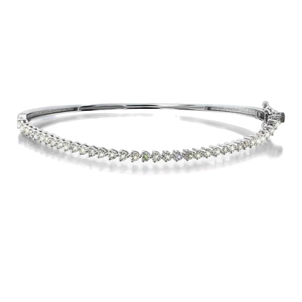 Браслет декоративный мужской из белого золота с бриллиантами