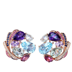 Серьги из красного золота