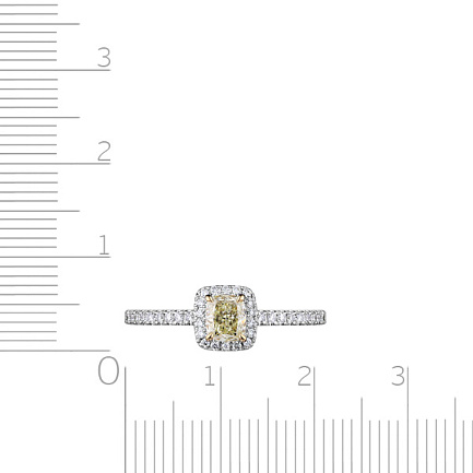 Кольцо из белого золота с бриллиантами