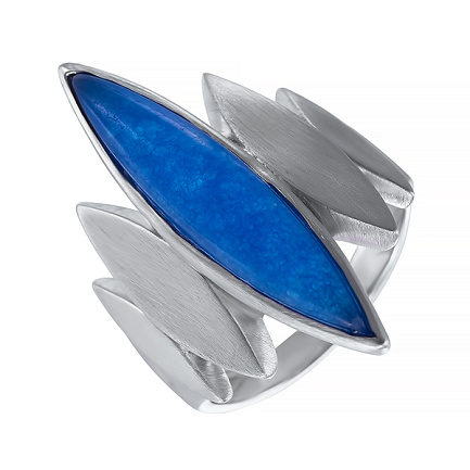 Кольцо из серебра с агатом