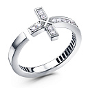 Кольцо из белого золота с бриллиантами