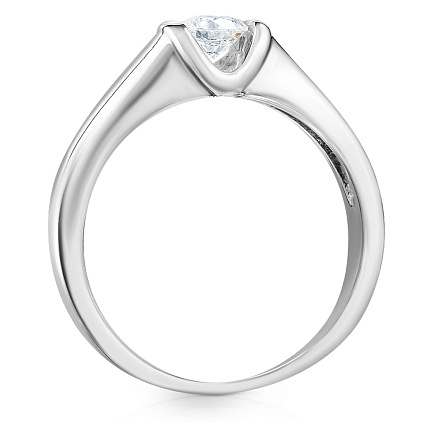 Кольцо из белого золота с бриллиантом