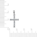 Крест декоративный из белого золота с бриллиантами