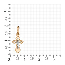 Крест из красного золота с бриллиантом