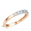 Кольцо из красного золота с бриллиантами