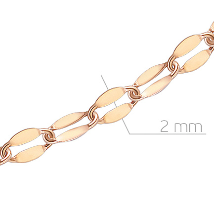 Цепь декоративная из красного золота