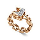 Кольцо из красного золота с бриллиантами