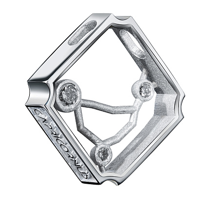 Подвеска из белого золота с бриллиантами