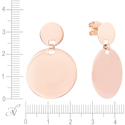 Серьги из красного золота