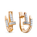 Серьги из красного золота с бриллиантами