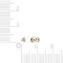 Пусеты из красного золота с бриллиантами