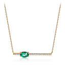 Колье из желтого золота с бриллиантами, плетение якорное