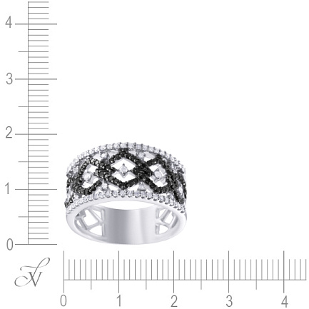 Кольцо из белого золота с бриллиантами