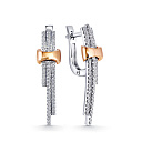 Серьги с английским замком из желтого золота