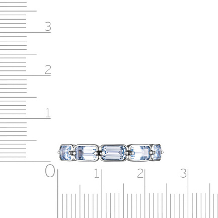 Кольцо из белого золота с топазами