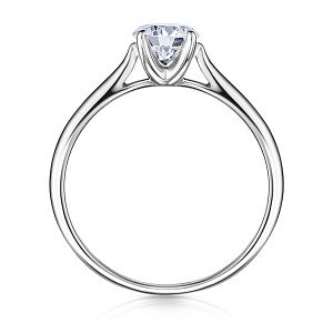 Кольцо из белого золота с бриллиантом