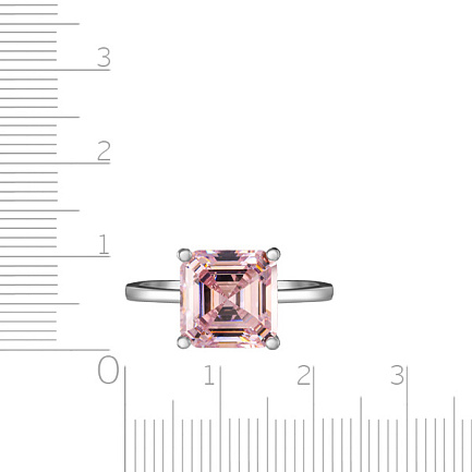 Кольцо из серебра с фианитом