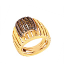 Кольцо из желтого золота с бриллиантами