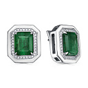 Серьги с английским замком из белого золота