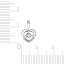 Подвеска из белого золота с бриллиантом