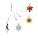 Подвеска из серебра с фианитами