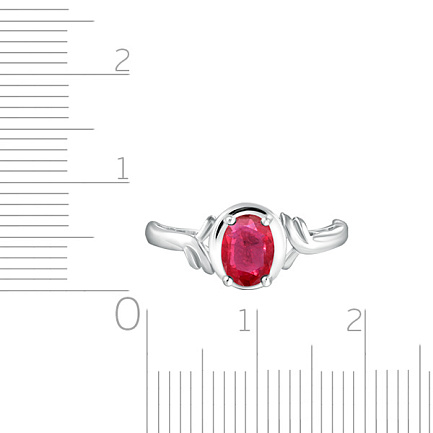 Кольцо из серебра с рубином