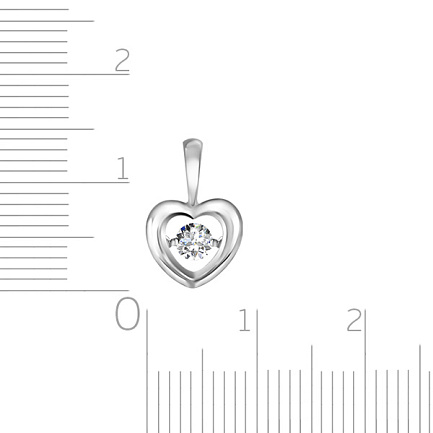 Подвеска из белого золота с бриллиантом
