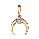 Подвеска из красного золота с бриллиантами
