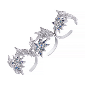 Кольцо из серебра с фианитом