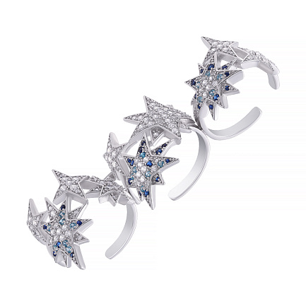 Кольцо из серебра с фианитом