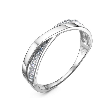 Кольцо из белого золота с бриллиантами