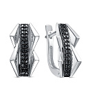 Серьги из белого золота с бриллиантами