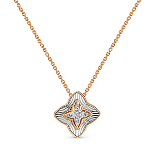 Колье из красного золота с бриллиантом