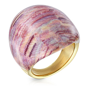 Кольцо из серебра с позолотой, эмалью