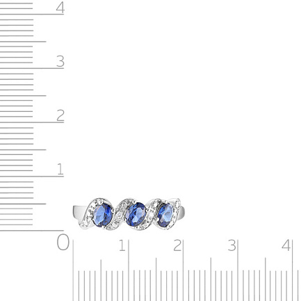 Кольцо из белого золота с бриллиантами