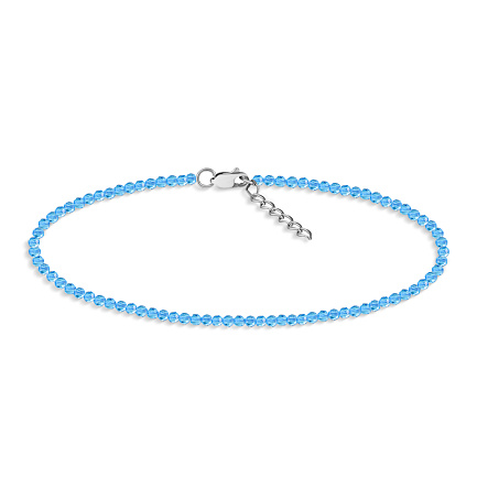 Браслет на ногу декоративный из серебра