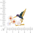 Брошь из серебра с жемчугом, перламутром