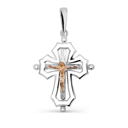 Крест из серебра с бриллиантами