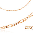 Цепь автомат из серебра с позолотой, плетение панцирное